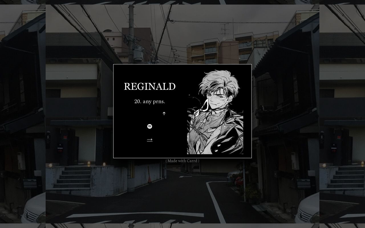 Carrd profile picture for @reginald